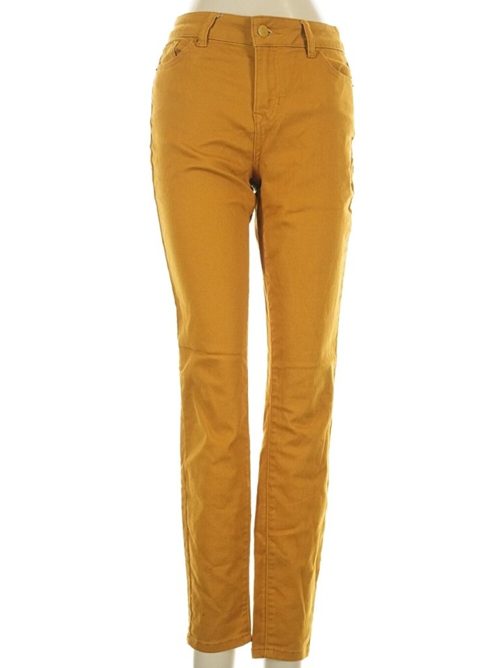 Blue Spice Mustard Yellow Skinny Jeans Women's Size 13 Gold Denim Pants